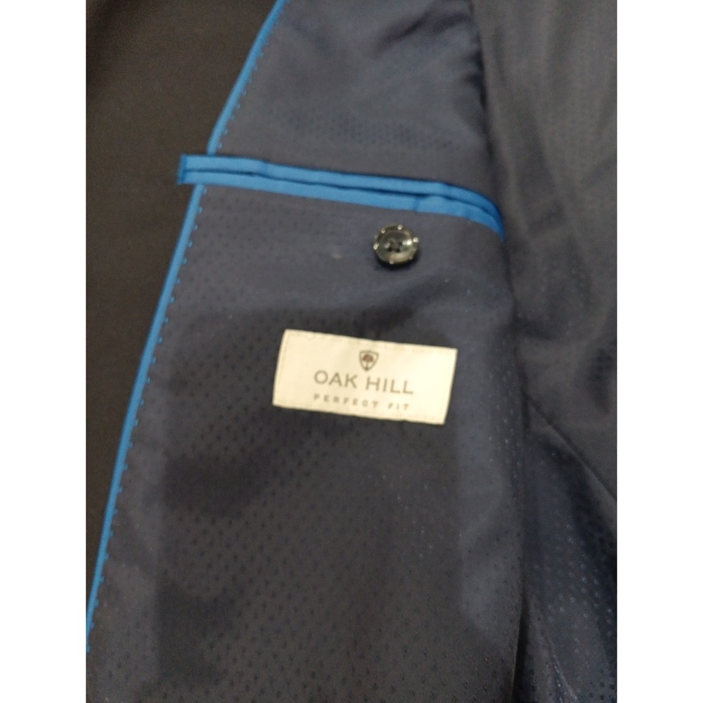 Oak Hill Perfect Fit Men's Navy Suit Jacket / Blazer Size 58R w/Aerocool 2288 - Picture 4 of 11